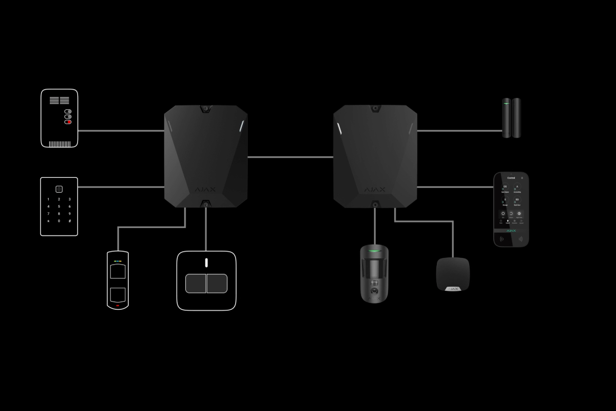 Ajax MultiTransmitter Fibra – Bezchybný provoz Fibra